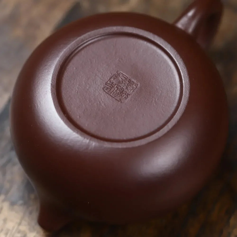 Full Handmade Yixing Zisha Teapot [Xishi Pot] (Zi Zhu Ni - 120/200ml) - YIQIN TEA HOUSE | yiqinteahouse.com | <200ml, full handmade zisha teapot, new arrival, plain smooth, teapot, teaware