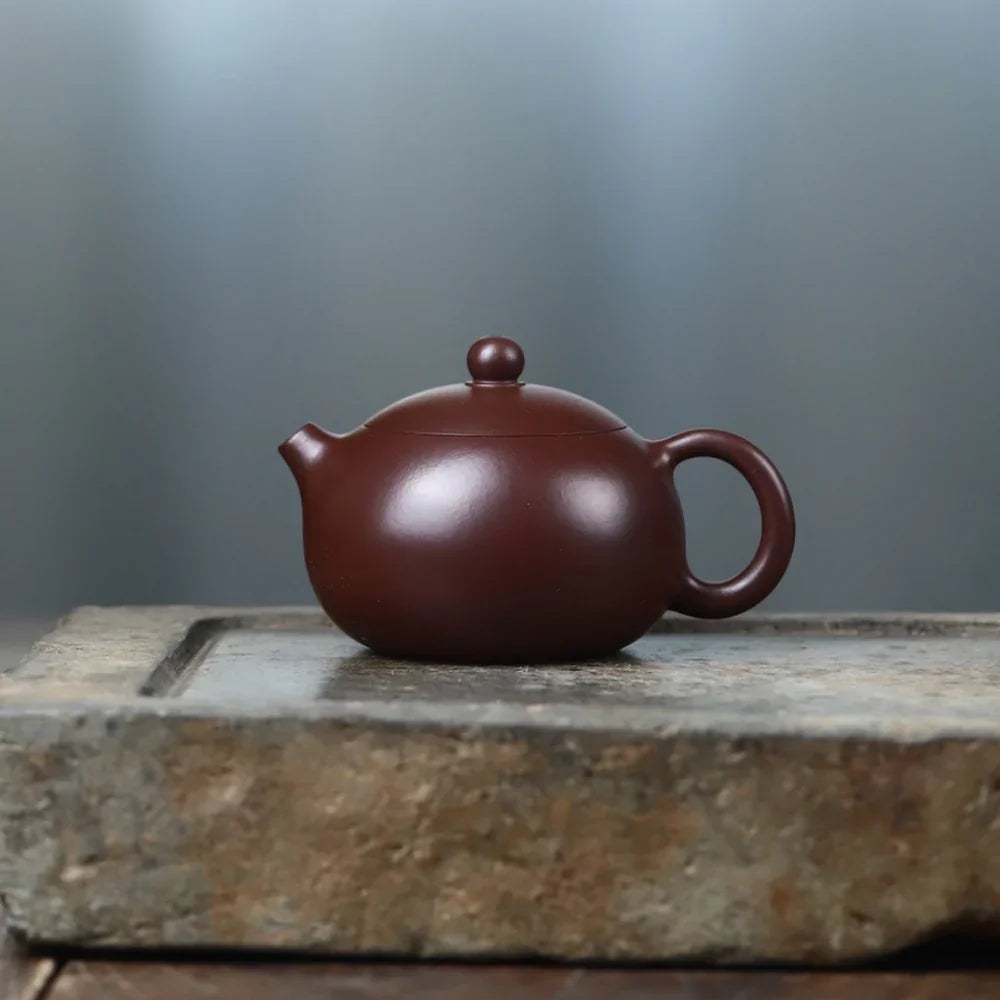 Full Handmade Yixing Zisha Teapot [Xishi Pot] (Zi Zhu Ni - 120/200ml) - YIQIN TEA HOUSE | yiqinteahouse.com | <200ml, full handmade zisha teapot, new arrival, plain smooth, teapot, teaware