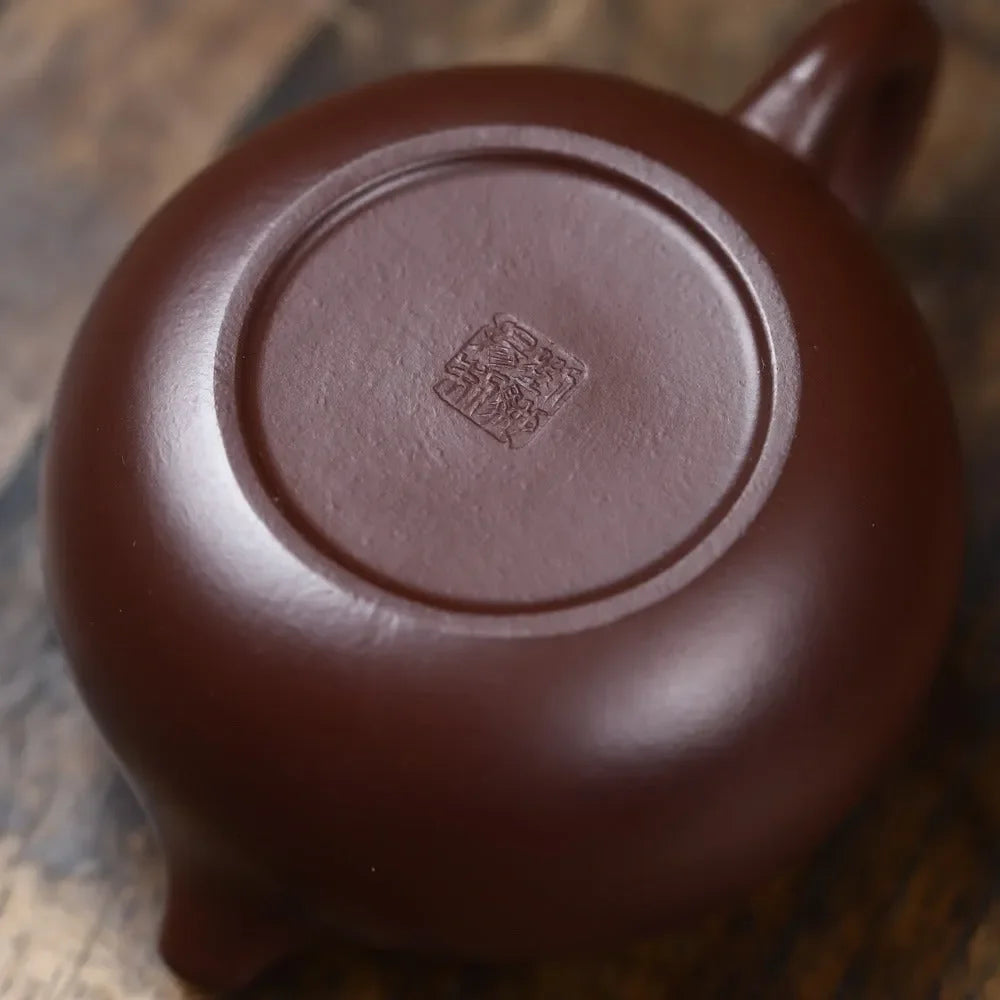Full Handmade Yixing Zisha Teapot [Xishi Pot] (Zi Zhu Ni - 120/200ml) - YIQIN TEA HOUSE | yiqinteahouse.com | <200ml, full handmade zisha teapot, new arrival, plain smooth, teapot, teaware