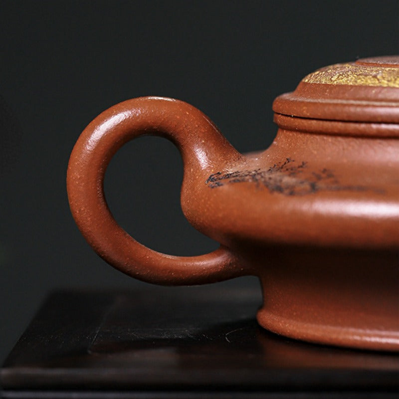 Full Handmade Yixing Zisha Teapot [Xu Bian] (Hong Jiang Po Ni - 430ml) - YIQIN TEA HOUSE | yiqinteahouse.com | >300ml, full handmade zisha teapot, new arrival, teapot, teaware