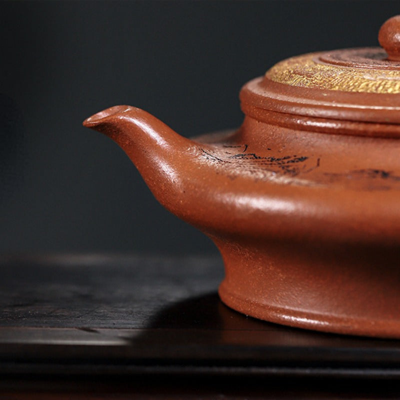 Full Handmade Yixing Zisha Teapot [Xu Bian] (Hong Jiang Po Ni - 430ml) - YIQIN TEA HOUSE | yiqinteahouse.com | >300ml, full handmade zisha teapot, new arrival, teapot, teaware