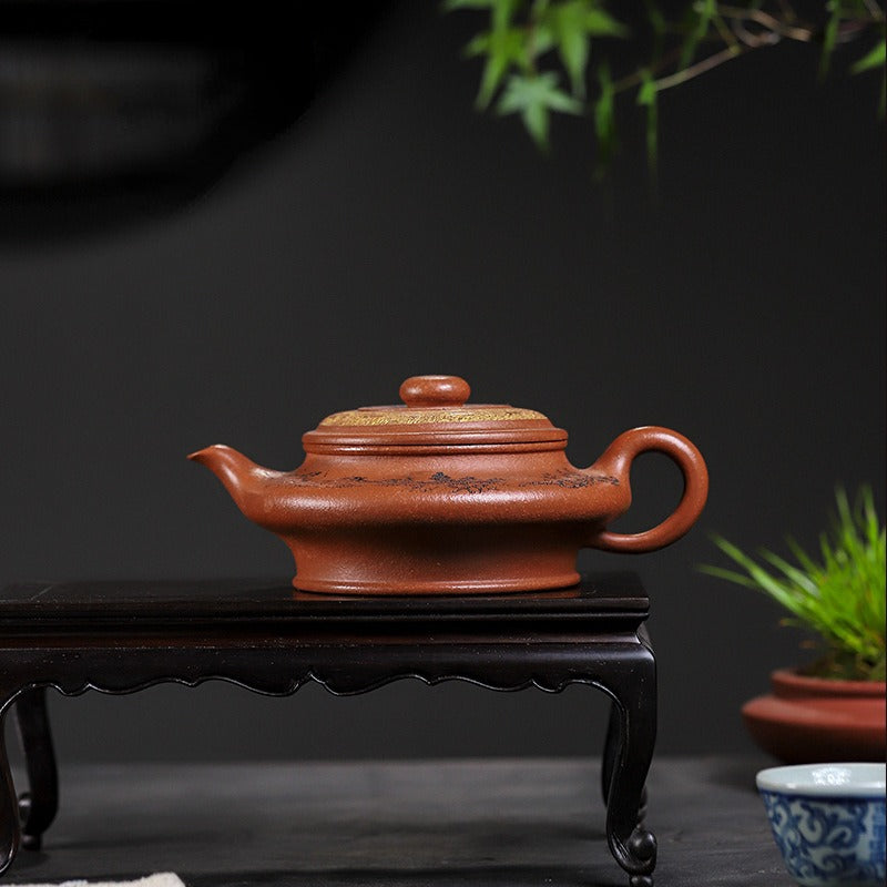 Full Handmade Yixing Zisha Teapot [Xu Bian] (Hong Jiang Po Ni - 430ml) - YIQIN TEA HOUSE | yiqinteahouse.com | >300ml, full handmade zisha teapot, new arrival, teapot, teaware