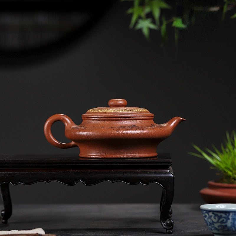 Full Handmade Yixing Zisha Teapot [Xu Bian] (Hong Jiang Po Ni - 430ml) - YIQIN TEA HOUSE | yiqinteahouse.com | >300ml, full handmade zisha teapot, new arrival, teapot, teaware