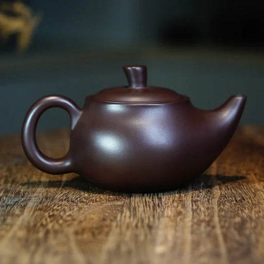 Teko Yixing Zisha Buatan Tangan Sepenuhnya [Periuk Yandou] (Lao Zi Ni - 180ml)