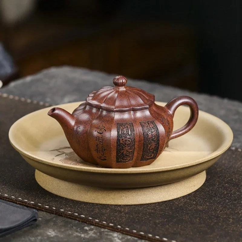Teko Yixing Zisha Buatan Tangan Sepenuhnya [Yang Xin Fanggu] (Hei Dun Tou - 230ml)