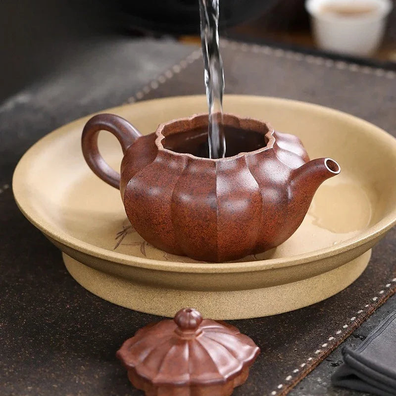 Teko Yixing Zisha Buatan Tangan Sepenuhnya [Yang Xin Fanggu] (Hei Dun Tou - 230ml)