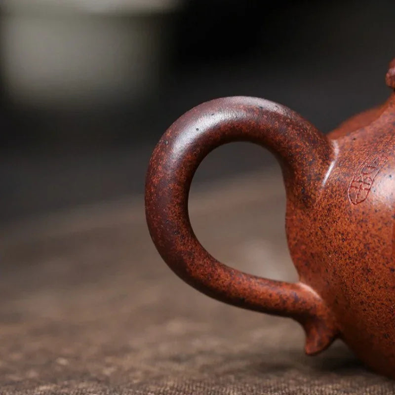Teko Yixing Zisha Buatan Tangan Sepenuhnya [Yang Xin Fanggu] (Hei Dun Tou - 230ml)