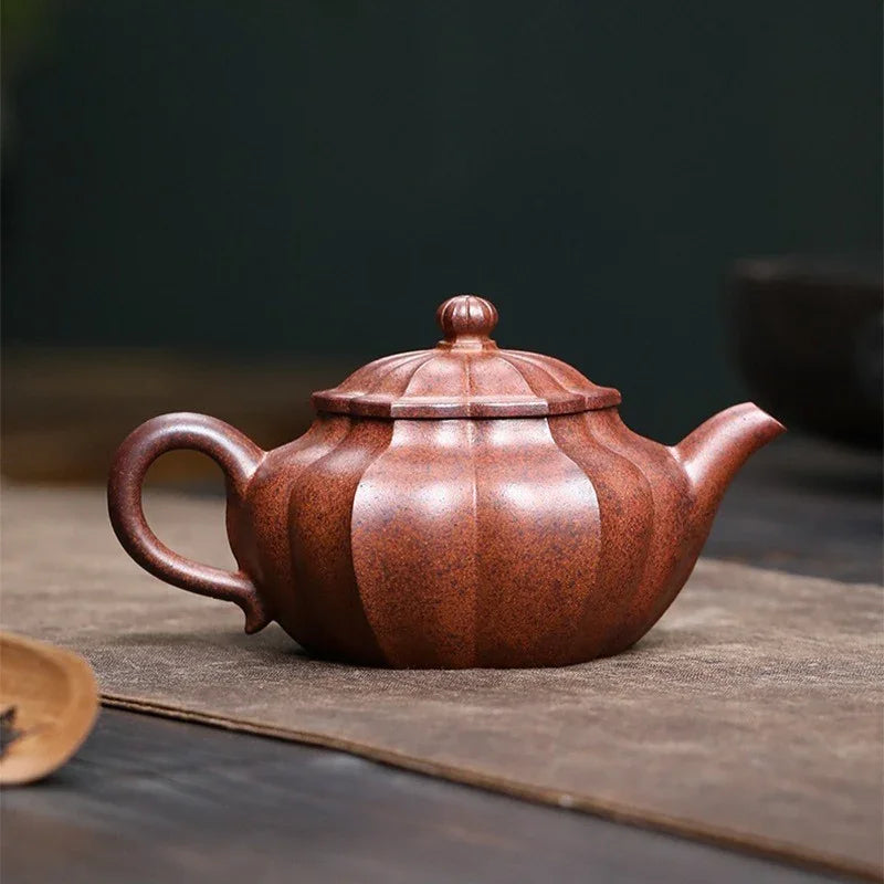 Teko Yixing Zisha Buatan Tangan Sepenuhnya [Yang Xin Fanggu] (Hei Dun Tou - 230ml)