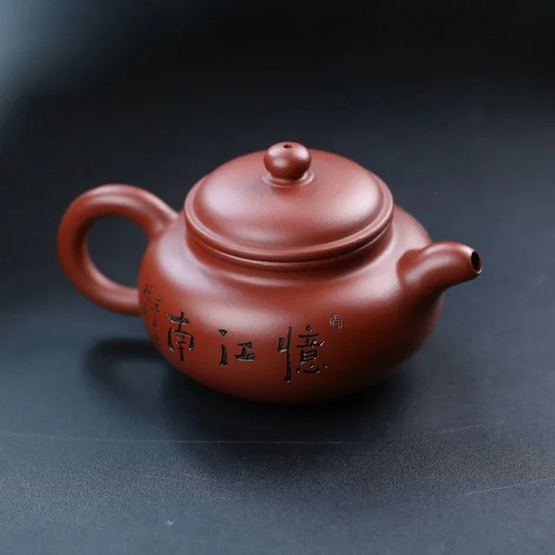Teko Zisha Yixing Buatan Tangan Sepenuhnya [Periuk Yi Jiangnan Fanggu] (Dahongpao - 170ml)