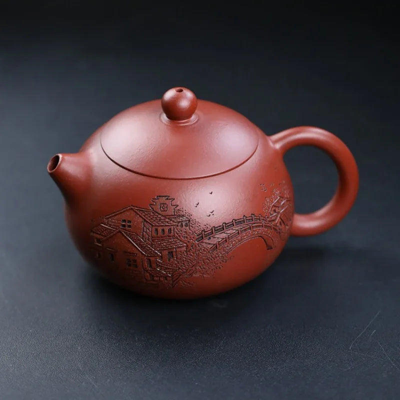 Teko Zisha Yixing Buatan Tangan Sepenuhnya [Yi Jiangnan Xishi Pot] (Dahongpao - 200ml)
