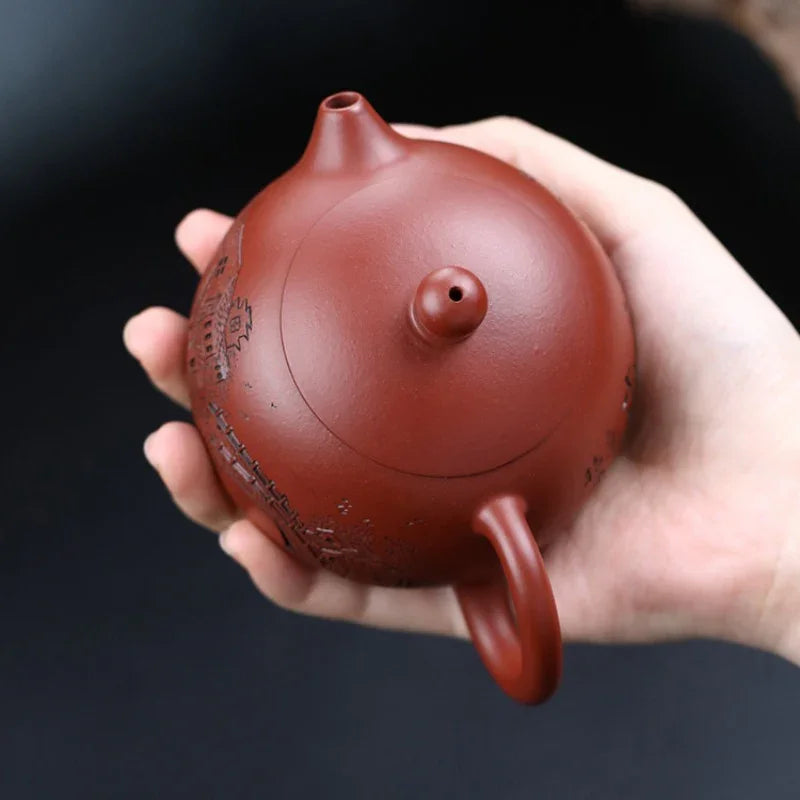Teko Zisha Yixing Buatan Tangan Sepenuhnya [Yi Jiangnan Xishi Pot] (Dahongpao - 200ml)