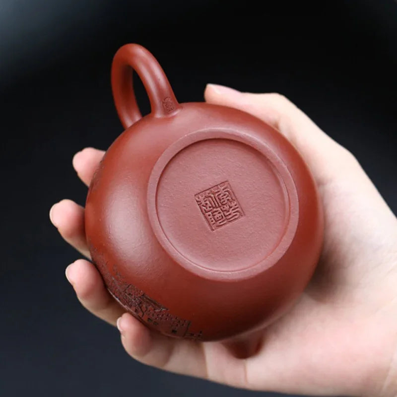 Teko Zisha Yixing Buatan Tangan Sepenuhnya [Yi Jiangnan Xishi Pot] (Dahongpao - 200ml)