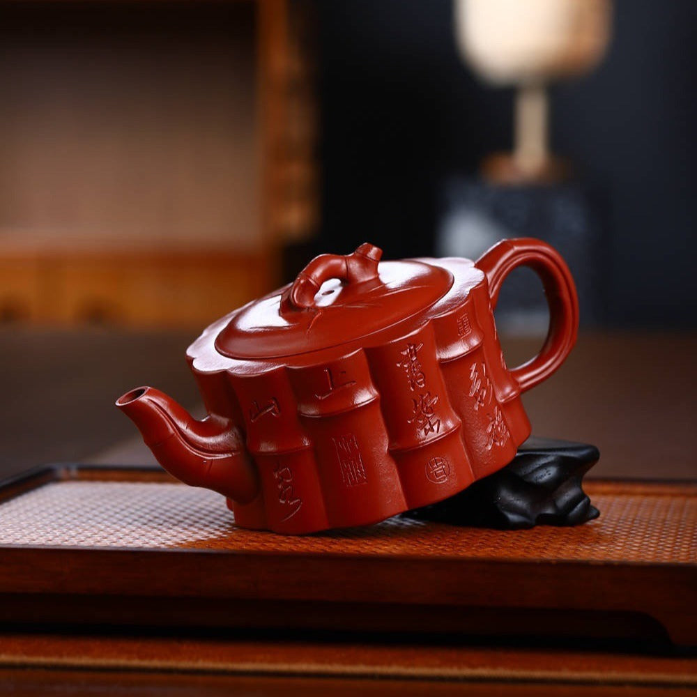 Full Handmade Yixing Zisha Teapot [Yi Kun Zhu Pot] (Dahongpao - 260ml) - YIQIN TEA HOUSE | yiqinteahouse.com | 200-300ml, full handmade zisha teapot, new arrival, teapot, teaware