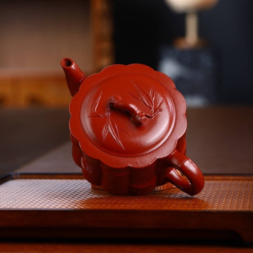 Full Handmade Yixing Zisha Teapot [Yi Kun Zhu Pot] (Dahongpao - 260ml) - YIQIN TEA HOUSE | yiqinteahouse.com | 200-300ml, full handmade zisha teapot, new arrival, teapot, teaware