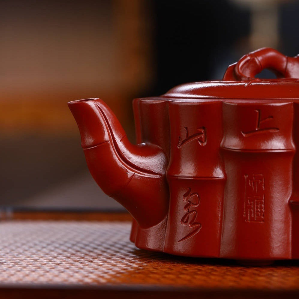 Full Handmade Yixing Zisha Teapot [Yi Kun Zhu Pot] (Dahongpao - 260ml) - YIQIN TEA HOUSE | yiqinteahouse.com | 200-300ml, full handmade zisha teapot, new arrival, teapot, teaware