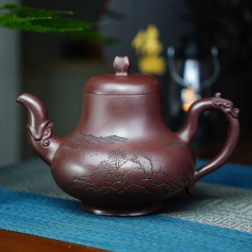 Teko Zisha Yixing Buatan Tangan Sepenuhnya [Periuk Yinlu] (Di Cao Qing - 510ml)