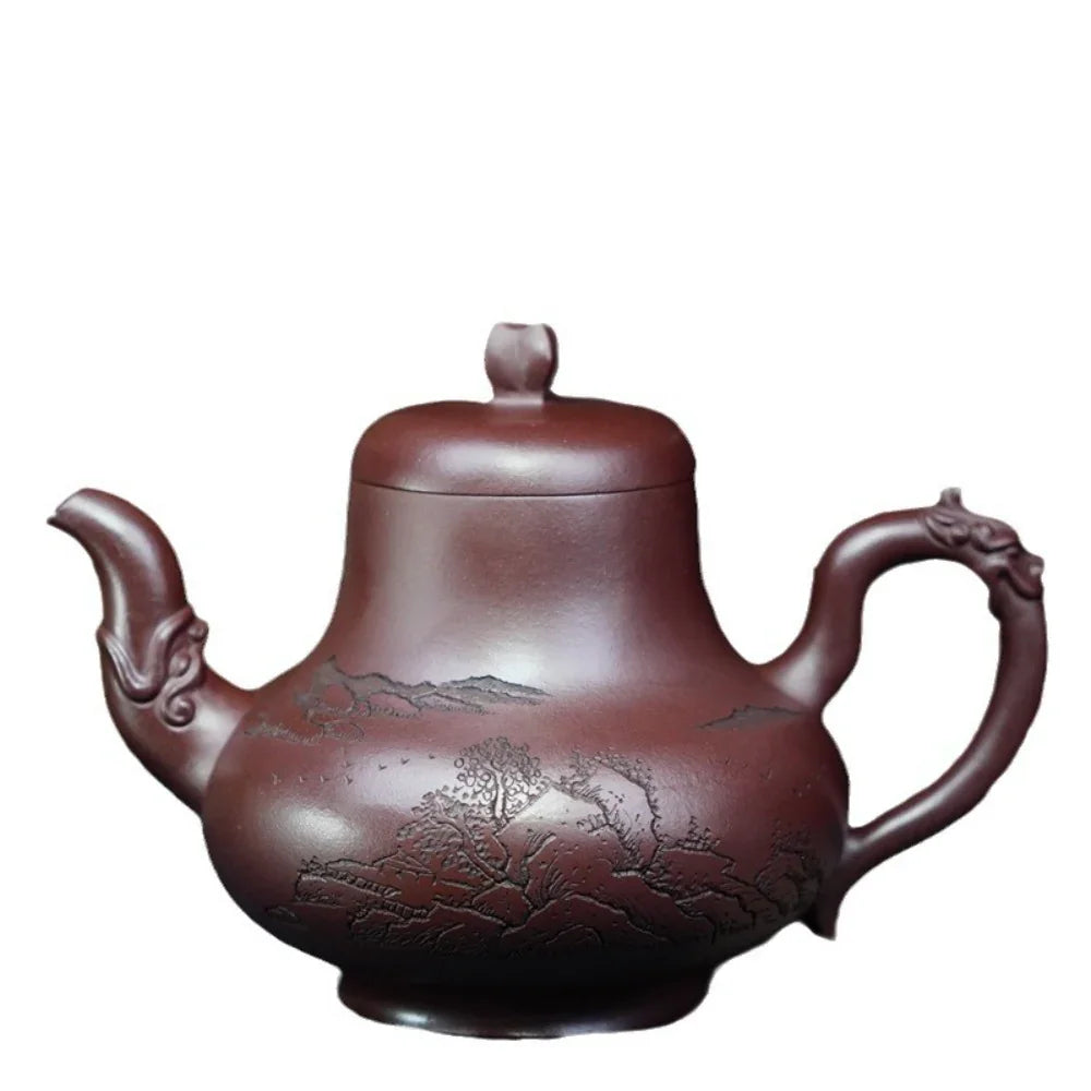 Teko Zisha Yixing Buatan Tangan Sepenuhnya [Periuk Yinlu] (Di Cao Qing - 510ml)
