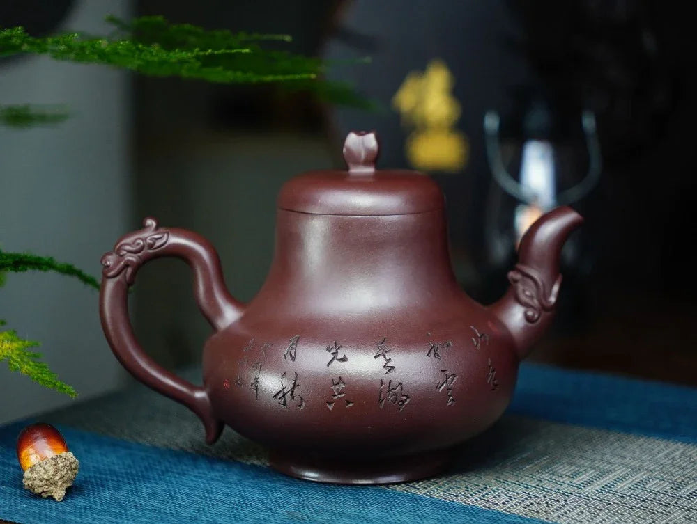 Teko Zisha Yixing Buatan Tangan Sepenuhnya [Periuk Yinlu] (Di Cao Qing - 510ml)