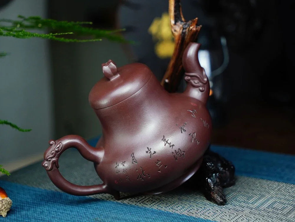Teko Zisha Yixing Buatan Tangan Sepenuhnya [Periuk Yinlu] (Di Cao Qing - 510ml)
