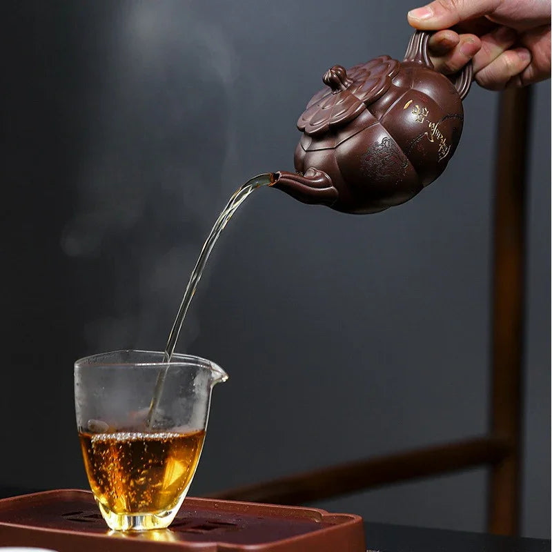 Teko Zisha Yixing Buatan Tangan Sepenuhnya [Yipin Qing Lian] (Lao Ge Zi Ni - 350ml)