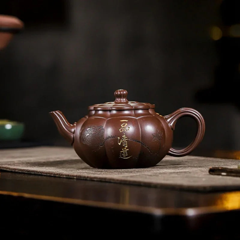 Teko Zisha Yixing Buatan Tangan Sepenuhnya [Yipin Qing Lian] (Lao Ge Zi Ni - 350ml)