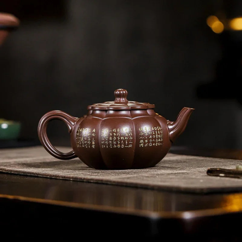 Teko Zisha Yixing Buatan Tangan Sepenuhnya [Yipin Qing Lian] (Lao Ge Zi Ni - 350ml)