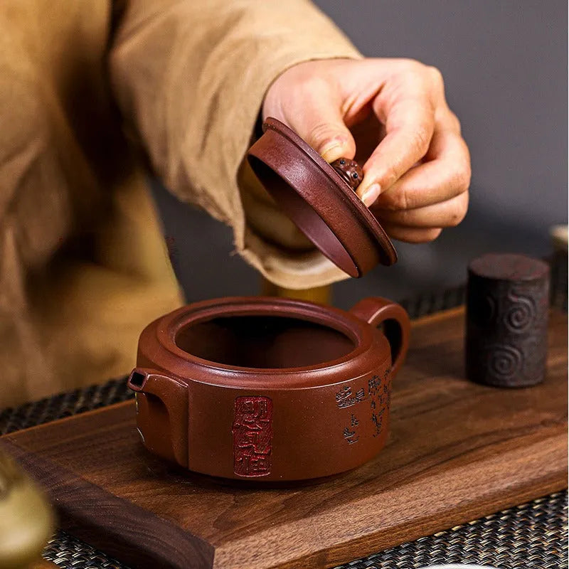 Full Handmade Yixing Zisha Teapot [Yiqie You Wei] (Zi Ni - 250ml) - YIQIN TEA HOUSE | yiqinteahouse.com | 200-300ml, full handmade zisha teapot, new arrival, teapot, teaware