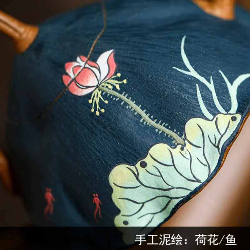 Teko Yixing Zisha Buatan Tangan Sepenuhnya [Yu Lian Hua Wu] (Duan Ni - 100ml)