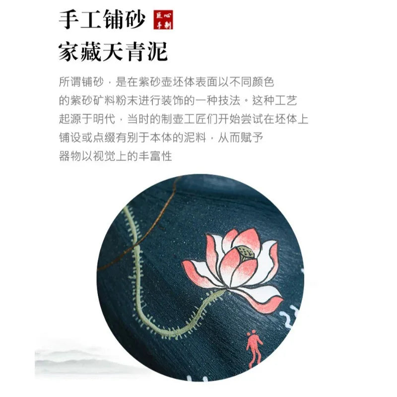 Teko Yixing Zisha Buatan Tangan Sepenuhnya [Yu Lian Hua Wu] (Duan Ni - 100ml)