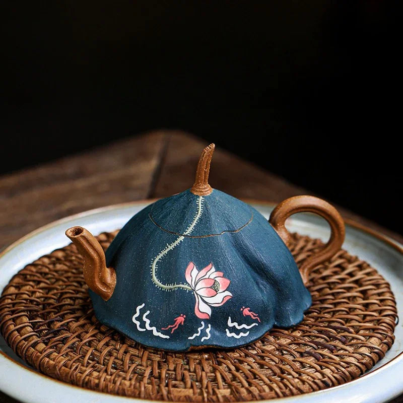 Teko Yixing Zisha Buatan Tangan Sepenuhnya [Yu Lian Hua Wu] (Duan Ni - 100ml)