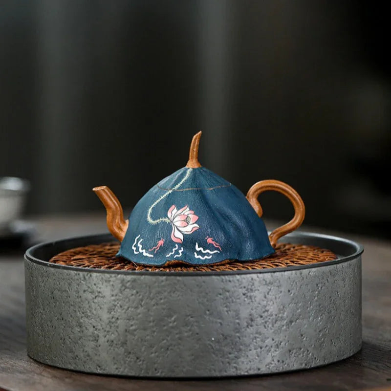 Teko Yixing Zisha Buatan Tangan Sepenuhnya [Yu Lian Hua Wu] (Duan Ni - 100ml)