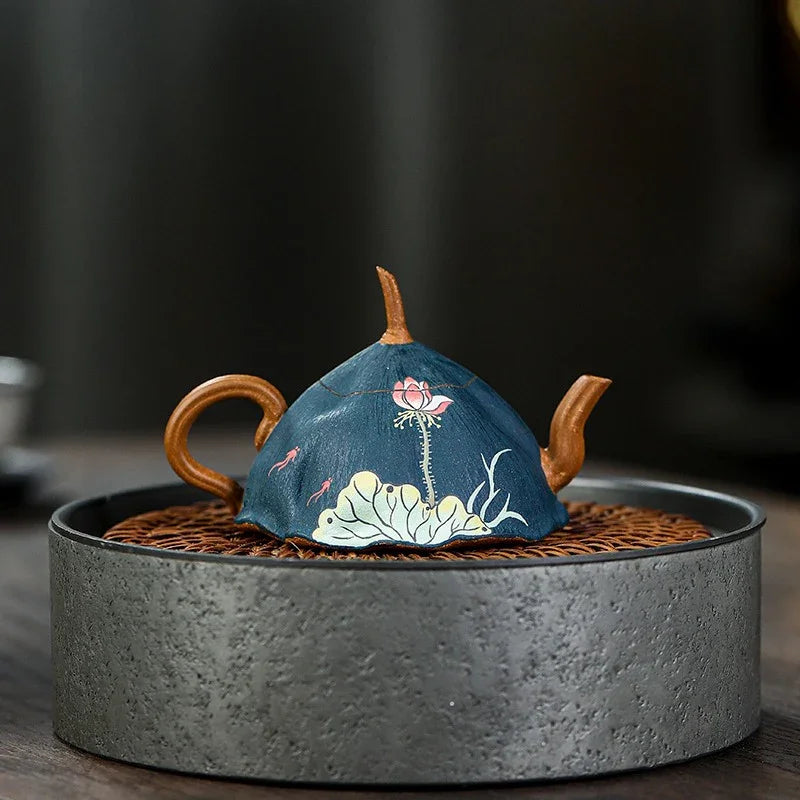 Teko Yixing Zisha Buatan Tangan Sepenuhnya [Yu Lian Hua Wu] (Duan Ni - 100ml)