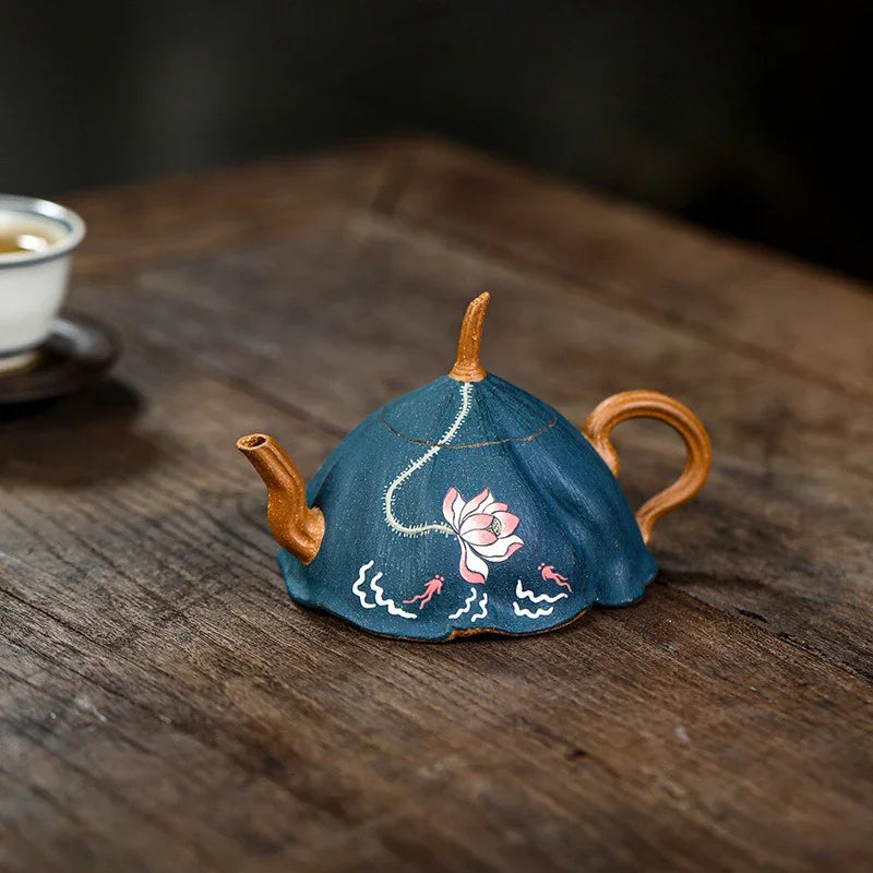 Teko Yixing Zisha Buatan Tangan Sepenuhnya [Yu Lian Hua Wu] (Duan Ni - 100ml)