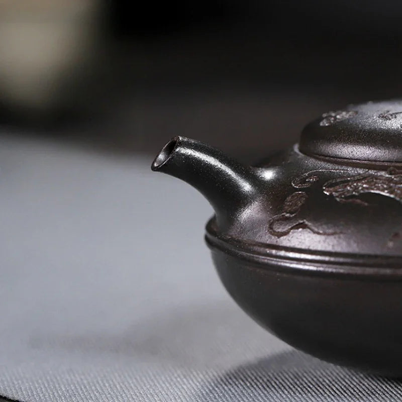 Full Handmade Yixing Zisha Teapot [Yu Yuan] (Tian Qing Ni - 180ml) - YIQIN TEA HOUSE | yiqinteahouse.com | <200ml, full handmade zisha teapot, teapot, teaware