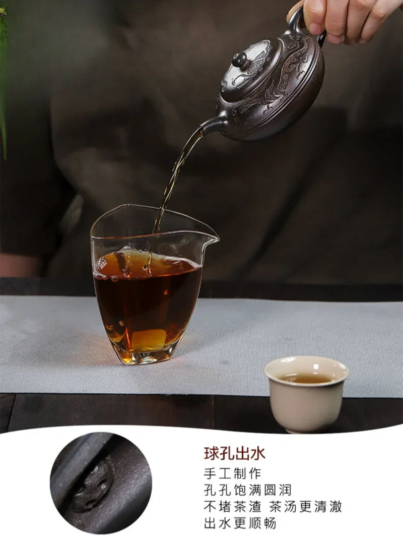 Full Handmade Yixing Zisha Teapot [Yu Yuan] (Tian Qing Ni - 180ml) - YIQIN TEA HOUSE | yiqinteahouse.com | <200ml, full handmade zisha teapot, teapot, teaware