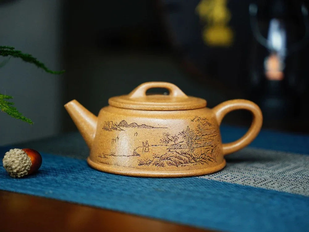 Full Handmade Yixing Zisha Teapot [Yu Zhao Pot] (Wucai Lao Duan Ni - 170ml) - YIQIN TEA HOUSE | yiqinteahouse.com | <200ml, full handmade zisha teapot, teapot, teaware