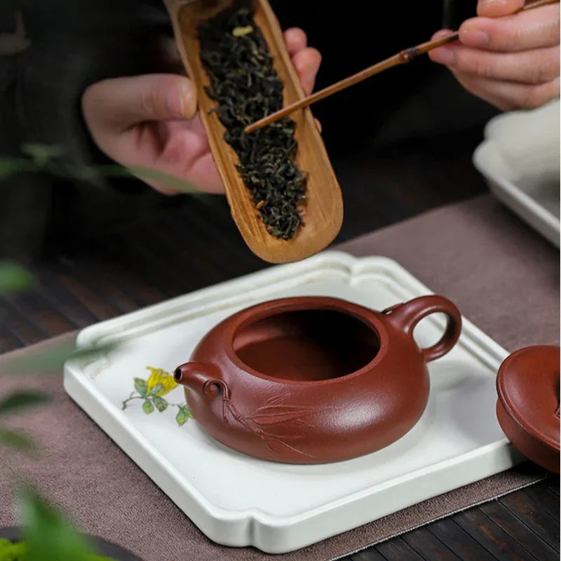 Teko Zisha Yixing Buatan Tangan Sepenuhnya [Yu Zhu] (Hong Pi Long - 140ml)