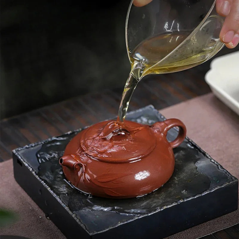 Teko Zisha Yixing Buatan Tangan Sepenuhnya [Yu Zhu] (Hong Pi Long - 140ml)