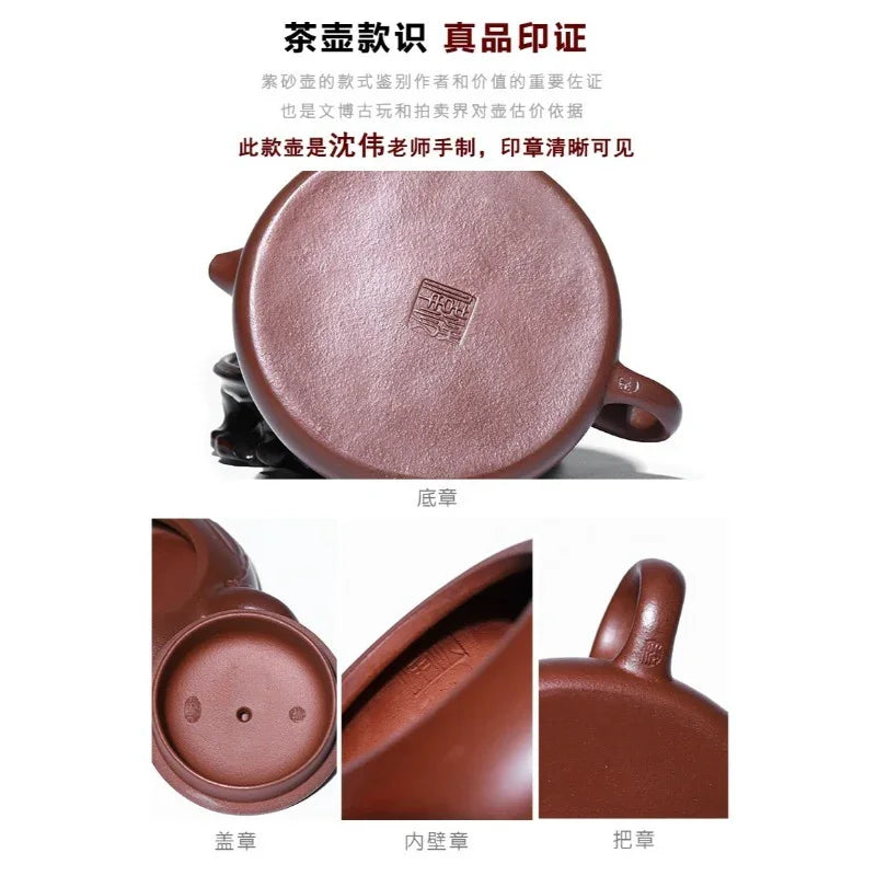 Teko Zisha Yixing Buatan Tangan Sepenuhnya [Yu Zhu] (Hong Pi Long - 140ml)