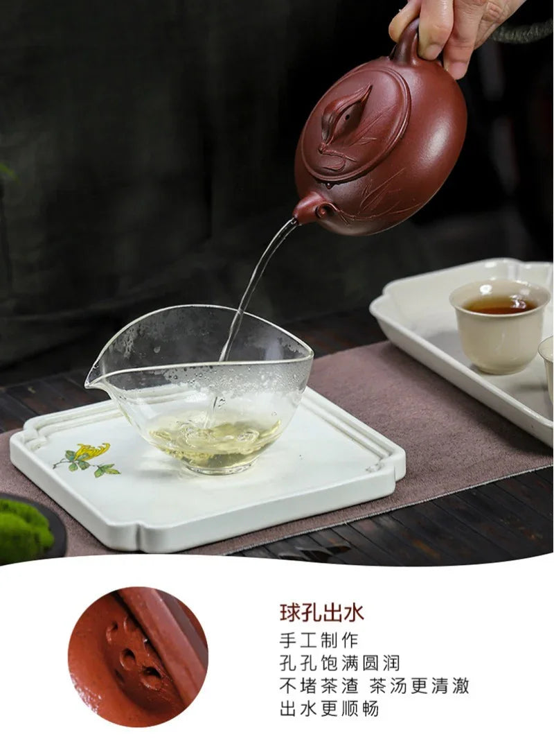 Teko Zisha Yixing Buatan Tangan Sepenuhnya [Yu Zhu] (Hong Pi Long - 140ml)