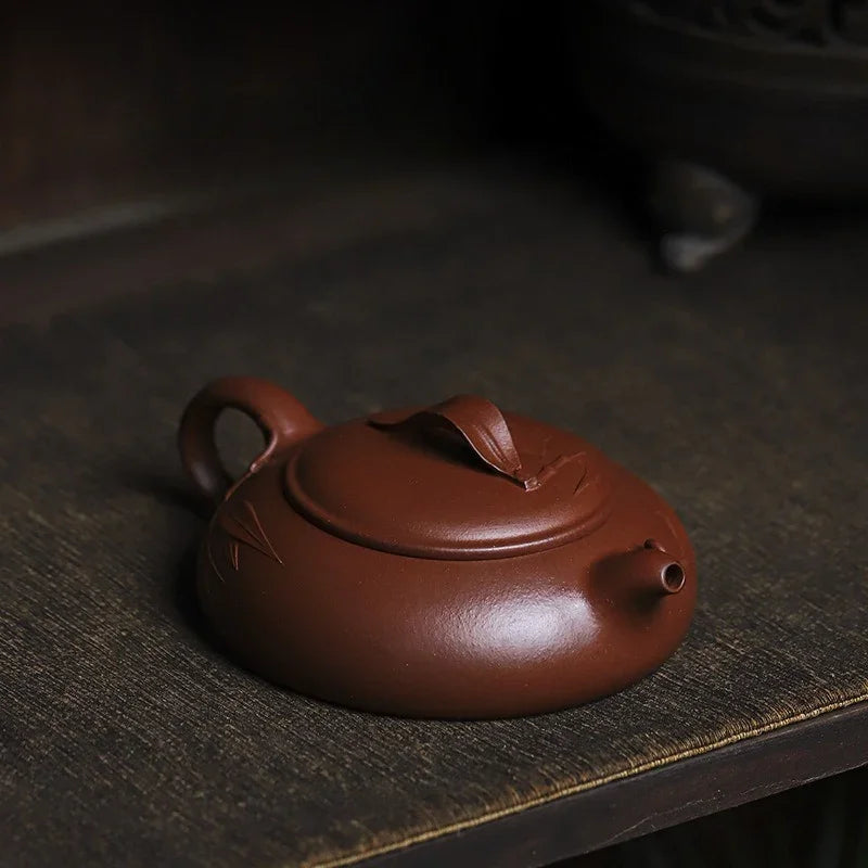 全手工宜兴紫砂茶壶[玉竹] (红皮龙- 140ml)