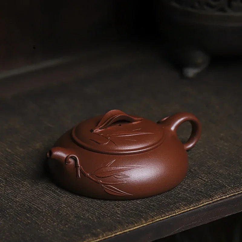 Teko Zisha Yixing Buatan Tangan Sepenuhnya [Yu Zhu] (Hong Pi Long - 140ml)