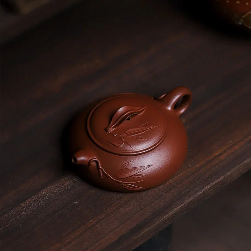 Teko Zisha Yixing Buatan Tangan Sepenuhnya [Yu Zhu] (Hong Pi Long - 140ml)
