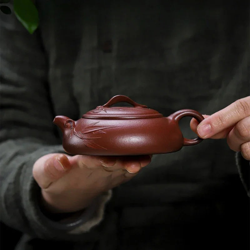 Teko Zisha Yixing Buatan Tangan Sepenuhnya [Yu Zhu] (Hong Pi Long - 140ml)