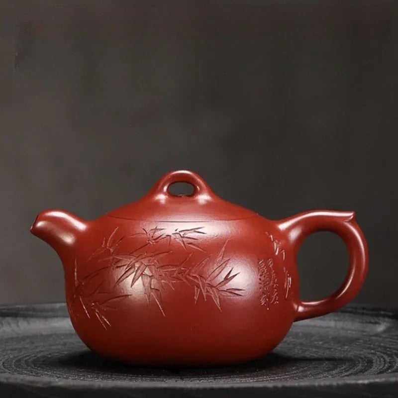 Full Handmade Yixing Zisha Teapot [Yuan Zhu Pot] (Dahongpao- 240ml)