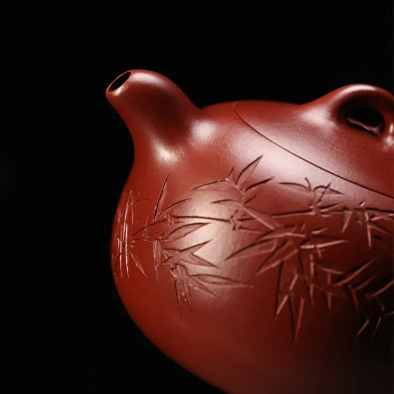 Full Handmade Yixing Zisha Teapot [Yuan Zhu Pot] (Dahongpao- 240ml)