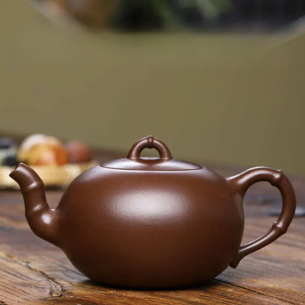 Teko Zisha Yixing Buatan Tangan Sepenuhnya [Yuan Zhu Pot] (Zi Ni - 360ml)