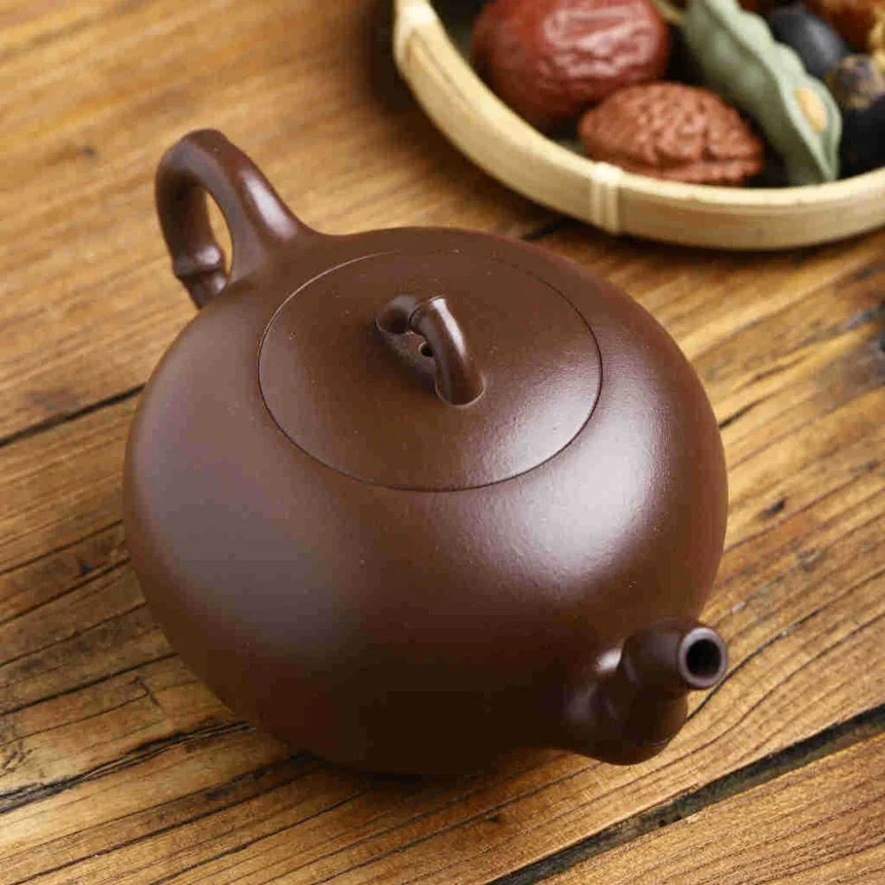Teko Zisha Yixing Buatan Tangan Sepenuhnya [Yuan Zhu Pot] (Zi Ni - 360ml)