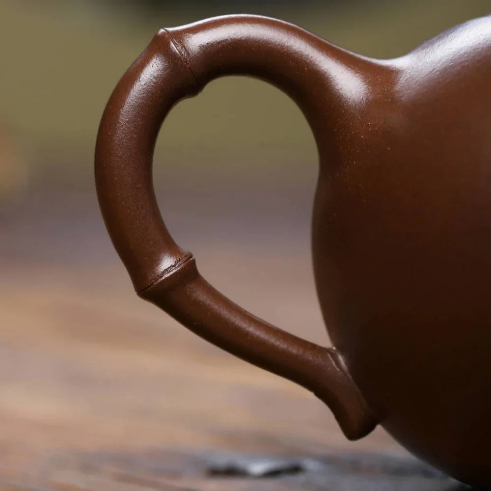 Teko Zisha Yixing Buatan Tangan Sepenuhnya [Yuan Zhu Pot] (Zi Ni - 360ml)