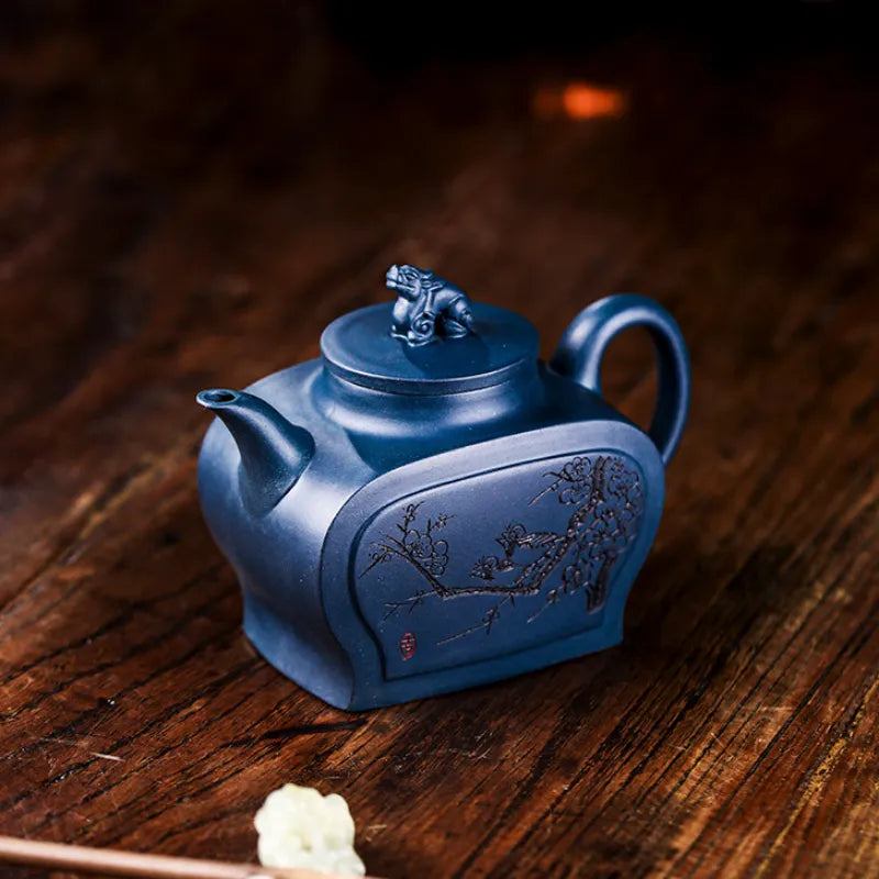 Full Handmade Yixing Zisha Teapot [Yun Jing Rui Shou] (Tian Qing Ni - 230ml) - YIQIN TEA HOUSE | yiqinteahouse.com | 200-300ml, full handmade zisha teapot, new arrival, teapot, teaware